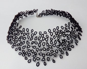Black Choker, Necklace for Woman, Glamour Necklace for Anniversary