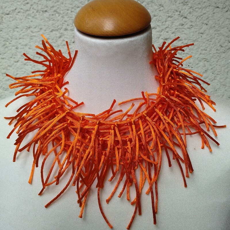 Orange Rope Necklace