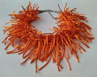 Orange Necklace For Woman, Gift for Her