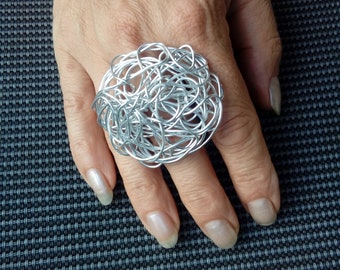 Silver Statement Ring, Gift For Her,
