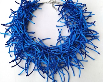 Bold Blue Necklace for Women - Unique Gift Idea