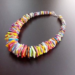 Unique Gift For A Girl, Geometric  Rainbow Necklace for Woman