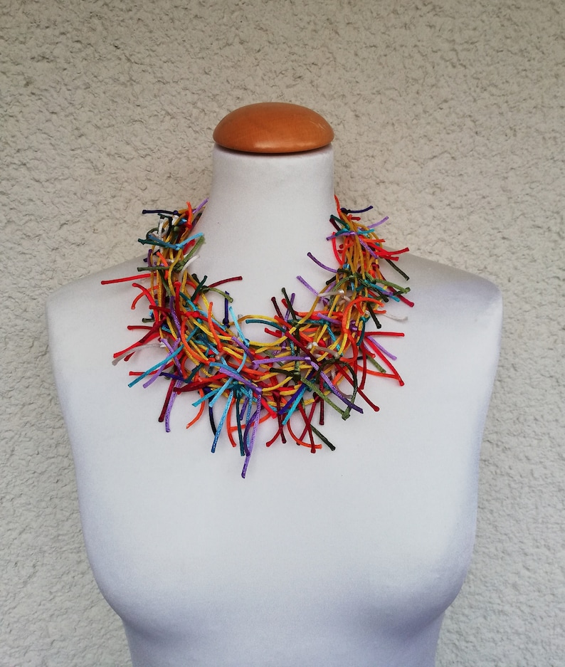 Gift For Mom, Rainbow Se For Woman, Gift For Wife, Handmade Jewelry Set, Statement Necklace For Her image 3