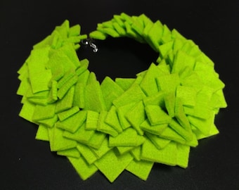 Green Statement Necklace For Woman