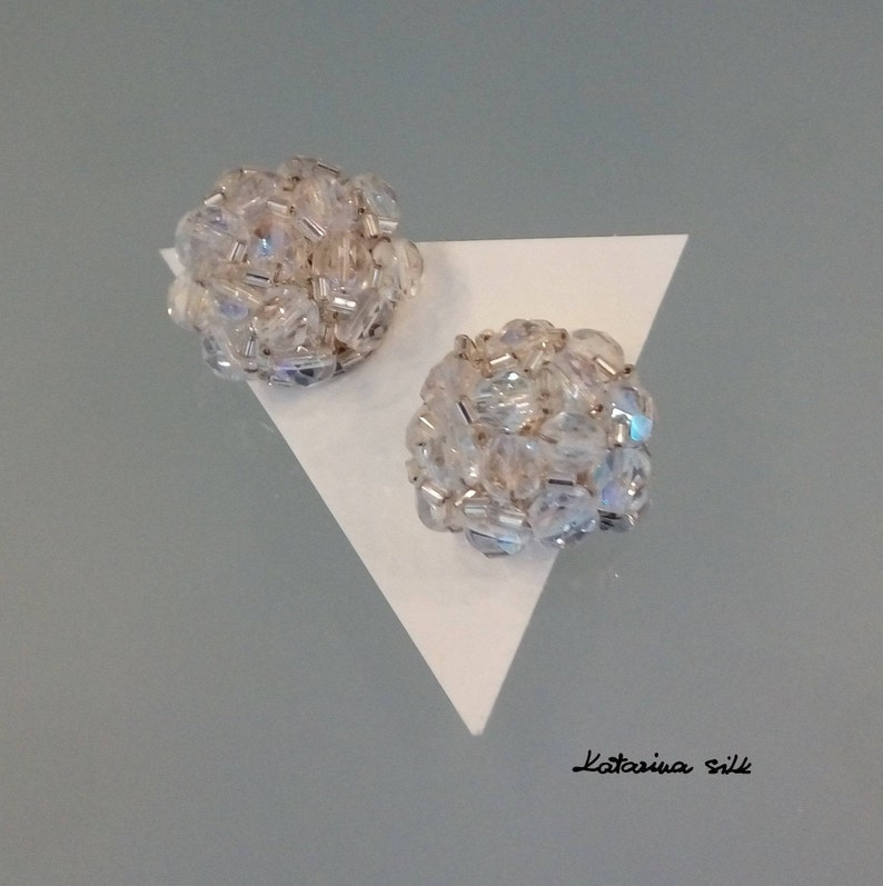 Crystal Earrings Clear Color Earrings Elegant Classic Earrings for Woman