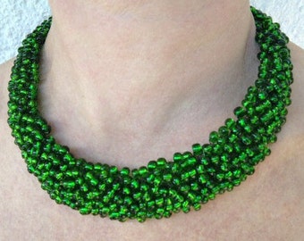 Collar verde para mujer, regalo para esposa, collar de gargantilla, regalo para ella
