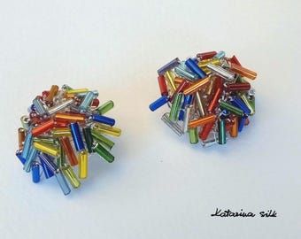 Circle Rainbow Earrings For Woman,  Evenings  Charm Jewelry For  a Woman