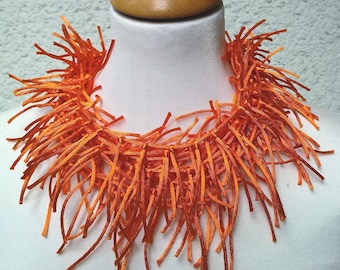 Orange Necklace For Woman, Gift for Her