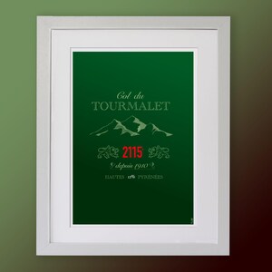 Tourmalet Cycling Print: French Hill Climb Art, Gift for Cyclist