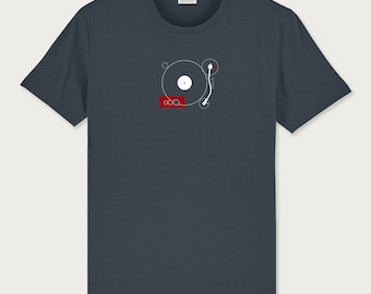 Plattenspieler T-Shirt: Bio-Baumwolle Plattenspieler T-Shirt, Musik Liebhaber Geschenk