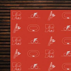 Papel de regalo para bicicletas T-lab para ciclistas, papel de regalo para bicicletas, subida de colinas, Ventoux, papel de regalo naranja, artículos para fiestas, regalo para él