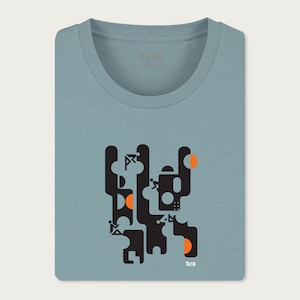 Organic Cotton Cycling T-Shirt: Abstract Sportive Design