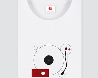 Record Player T-Shirt: Organic Cotton Retro 80s Music Tee