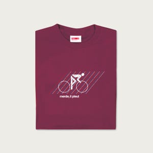 RainRider red bike tshirt, gift for cyclists, bike t shirt, organic tshirt, cycling gift him, graphic tee, Christmas, birthday, dad gift