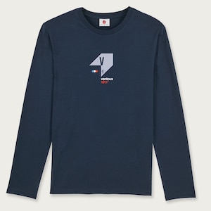 Tlab Ventoux 1911 navy long sleeve top, Christmas, gift for cyclists, bike tshirt, gift him, cycling jersey, organic pullover, made in UK