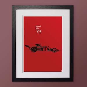 Racing 73 Motorsport Print: Vintage Grand Prix Car Wall Art