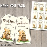 Classic Winnie The Pooh Thank You Tags Favor Tags Party Etsy