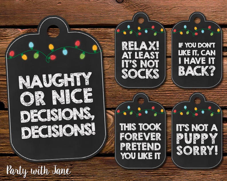 Honest Christmas Tags Funny Gift Tags Sarcastic Present Etsy