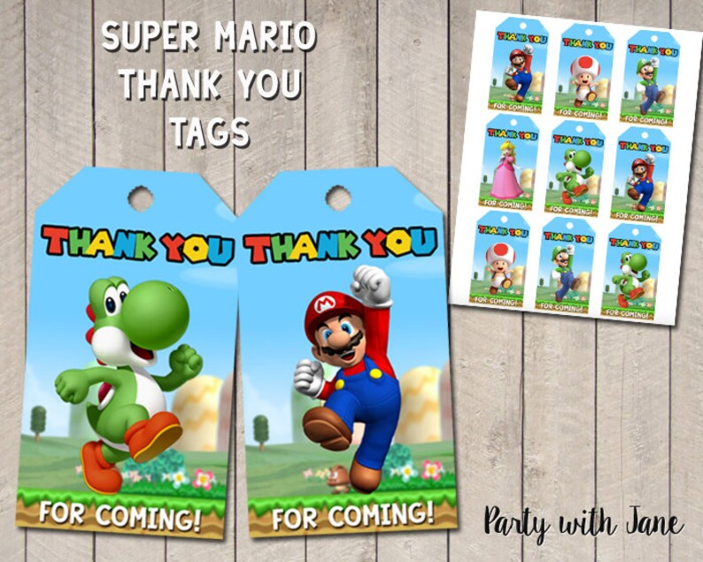 Mario Party Thank You Printable