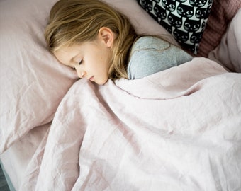 Funda de almohada para niños, ropa de cama hipoalergénica para niños, funda de almohada orgánica, funda de almohada de lino, ropa de cama de lino, ropa de cama para niños, regalo de inauguración de la casa