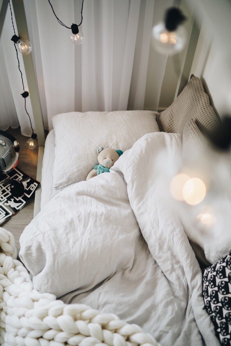 Kids Duvet Cover Baby Duvet Cover Crib Duvet Cover Linen Etsy