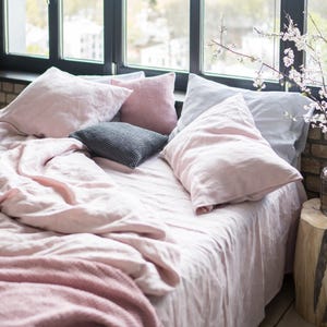 Linen Duvet Cover, Soft Duvet Cover, Custom Linen Bedding, European Flax Bedding, with Inner Ties & Coconut Buttons