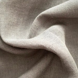 Linen fabric stonewashed organic natural