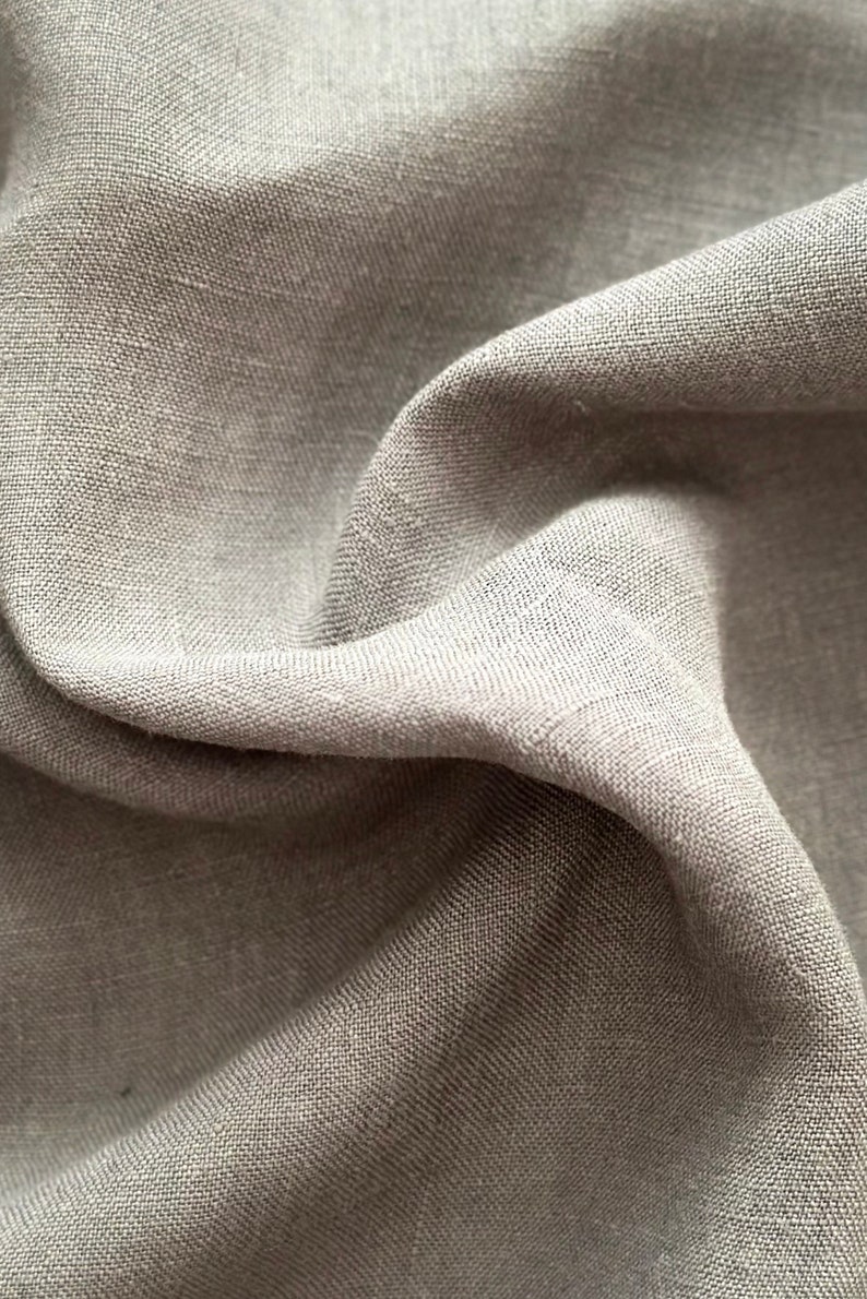 Linen fabric stonewashed organic natural