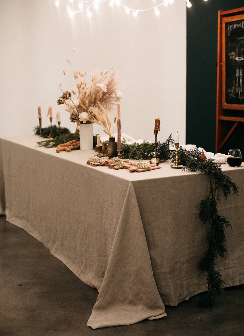 Linen tablecloth basic tablecloth natural