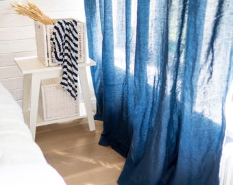 Custom Linen Curtain Panel: Soft Stonewashed Texture, Living Room Upgrade