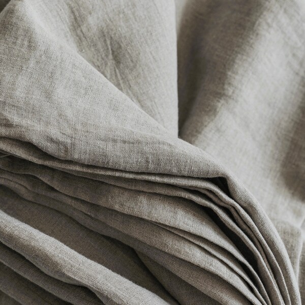 Organic Linen Fabric, European Flax Linen, Extra Wide Fabric, 110 Inches Wide (280 cm), Mothers Day Gift