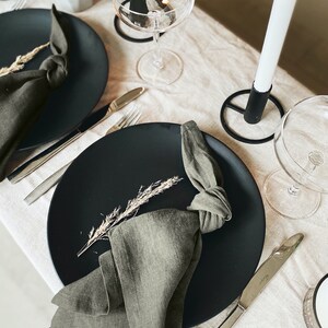 Linen napkins linen napkins set basic napkin green