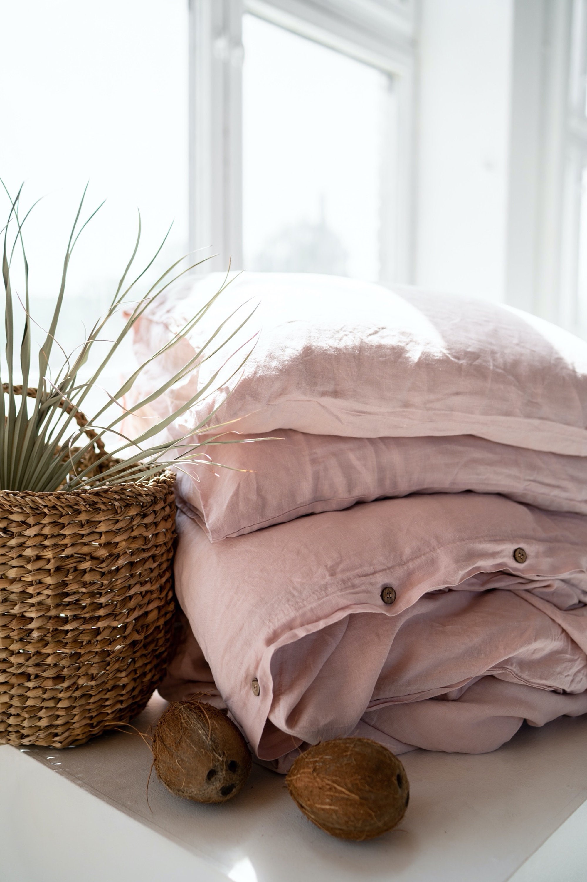 Linen Bedding Set Set of 3 Linen Duvet Cover Two Linen Etsy