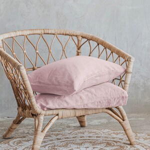 Hypoallergenic linen basic pillowcases set pink