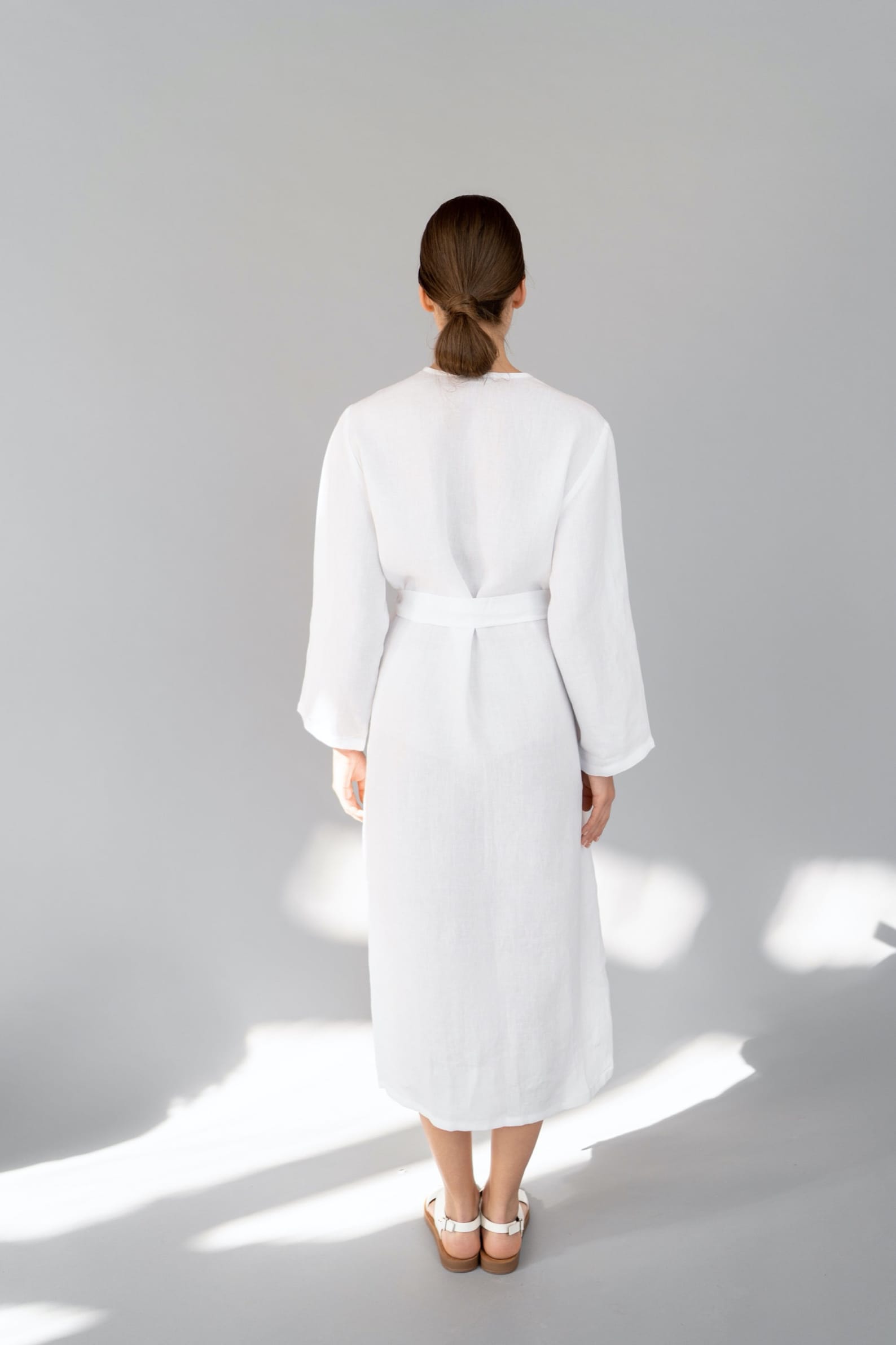 Long Robe Linen Robe Long Bathrobe Linen Robe with Pockets Etsy