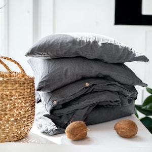 Linen Bedding Set Linen Stonewashed Linen Bedding Linen Duvet Cover Set Linen Blanket Cover Set Linen Pillowcases Set