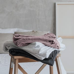 Flat Sheet from 100% Linen, Washed Linen Sheet, Soft Linen Bedsheet, Top Sheet for Bed, Custom Sheet