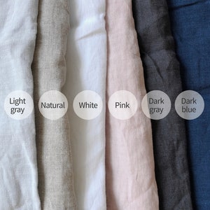 Linen fabric stonewashed organic circle