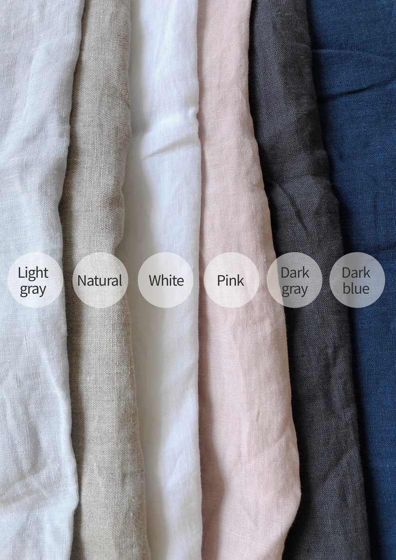 Linen fabric stonewashed organic circle