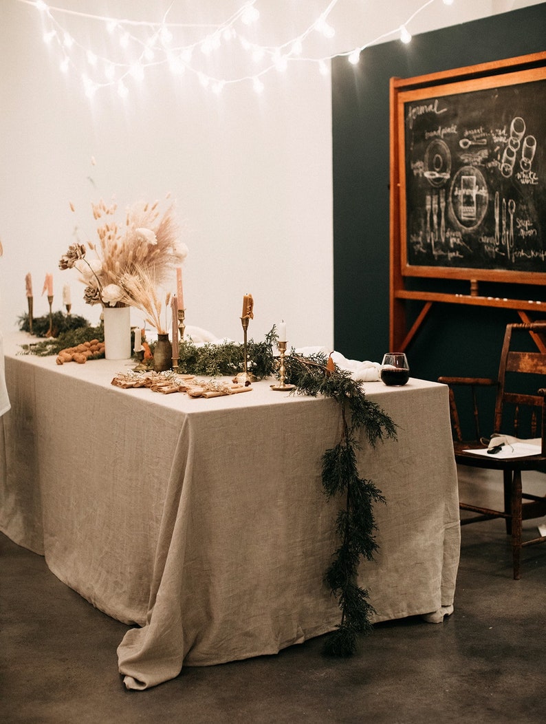 Linen tablecloth basic tablecloth natural