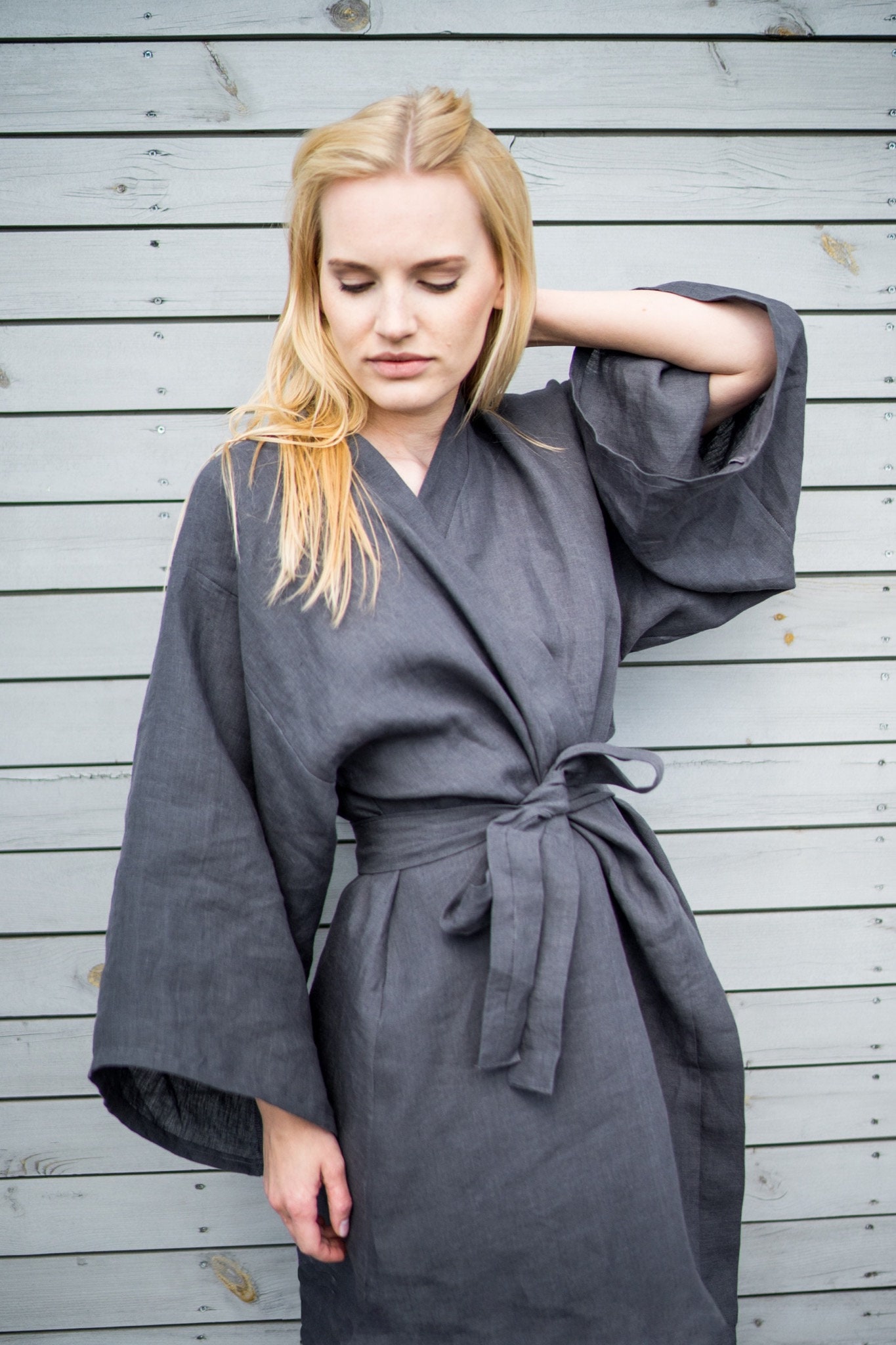 linen dressing gown