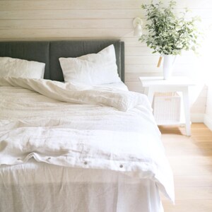 Linen Duvet Cover, with Coconut Buttons, with Inside Ties for Blanket, Linen Bedding, Linen Blanket Cover