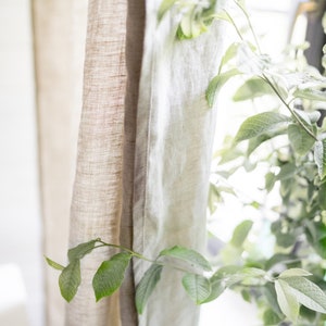 Linen curtains light curtains natural