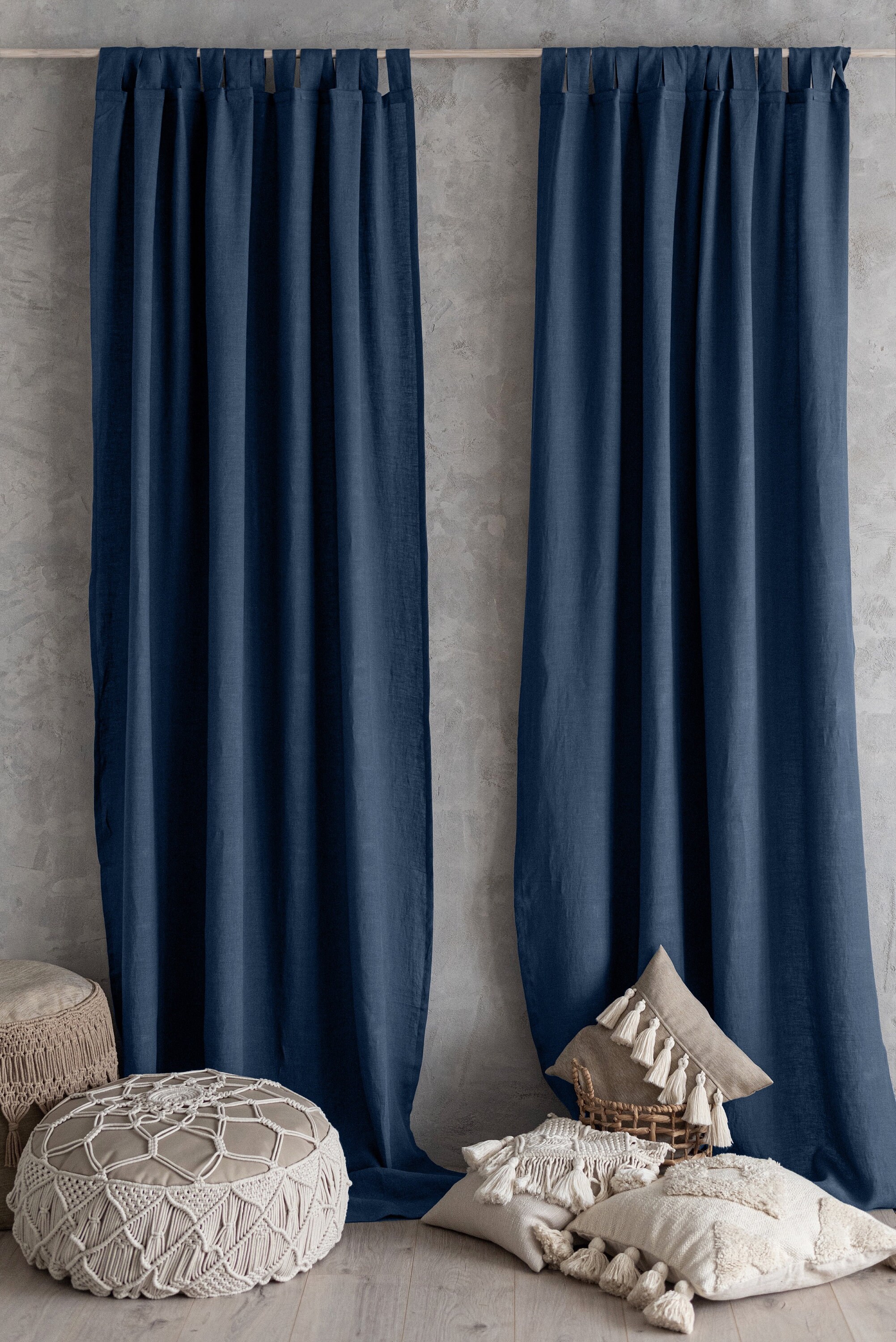 Linen Curtains Extra Large Curtains Custom Curtains Long Etsy