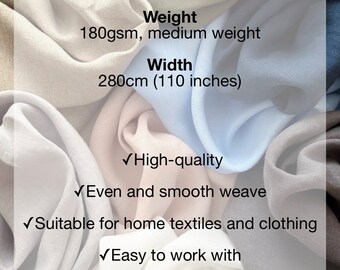 Linen Fabric for Sewing, Wide Linen Fabric, Soft Linen, 100% European Flax Linen, Medium Weight Fabric, Easter Gift