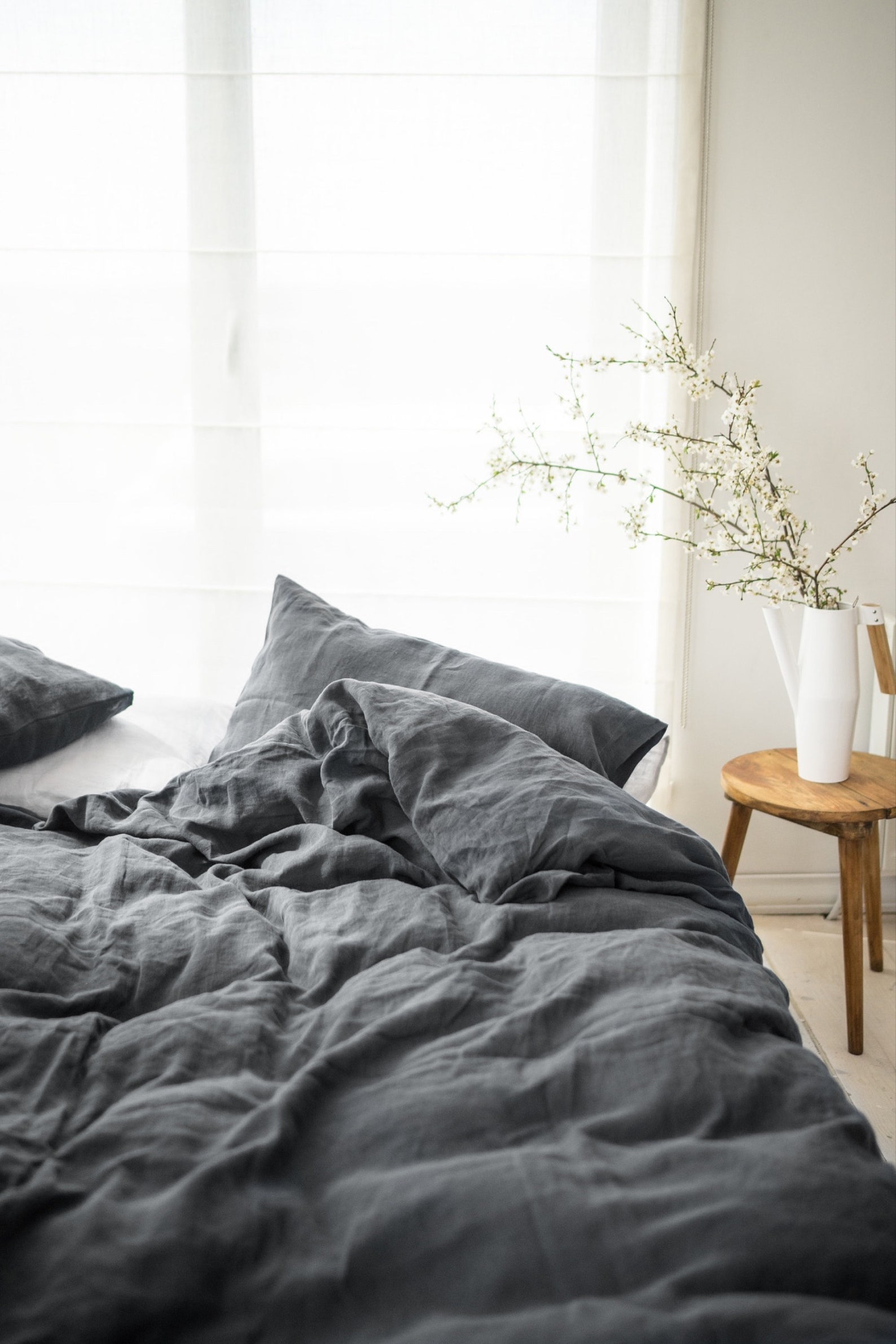 Linen Duvet Cover Blanket Cover Button Duvet Cover Custom Etsy