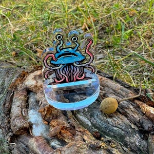 Flumph, Dungeons & Dragons miniature - Recycled Acrylic Standee (50x50mm)