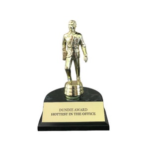 Hottest in the office Dundie Award Trophy The Office TV Show Michael Scott Dundi Gift Idea Fan Prop.