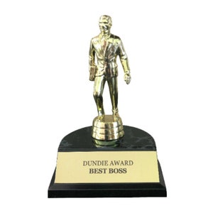 BEST BOSS Dundie Award Trophy The Office TV Show Michael Scott Dunder Mifflin Paper Company Gift Idea Fan Prop Dundee Dundees