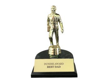 Best Dad Dundie Award Trophy The Office TV Show Michael Scott Dunder Mifflin Dundies Dundee Dundees Dundy Father's Day Gift Idea